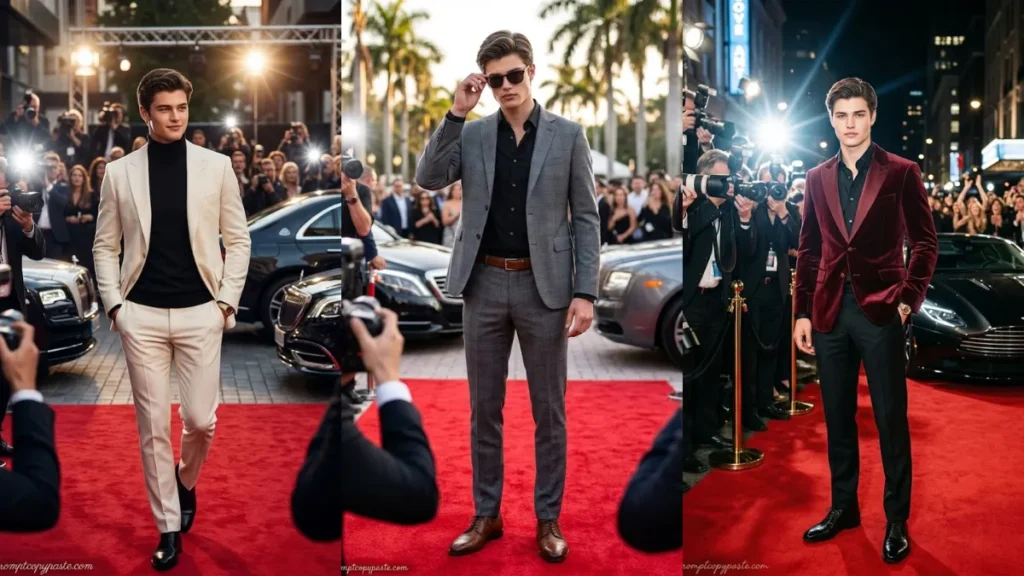 best red carpet AI prompts for boys