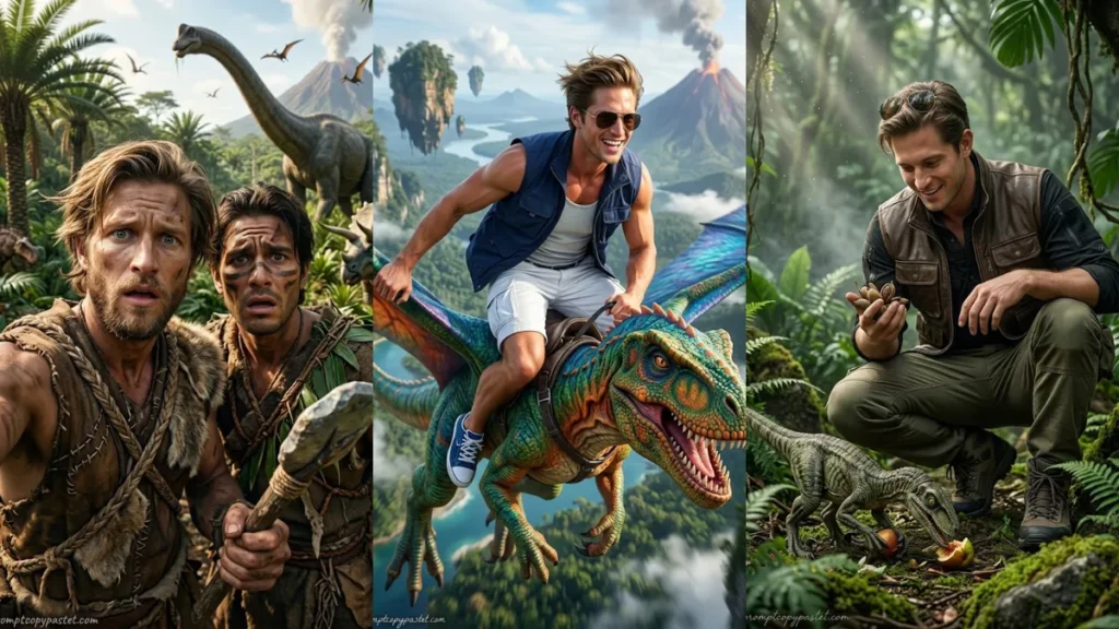 best man and dinosaur prompts