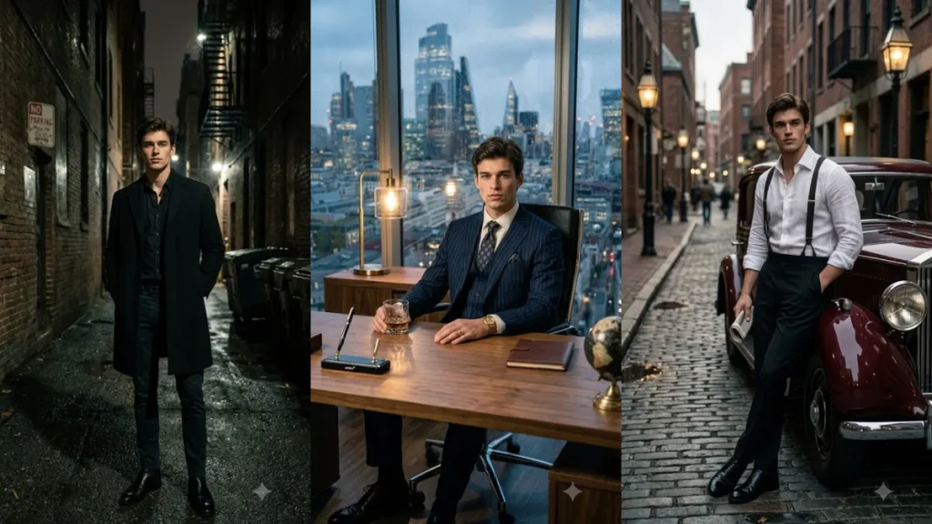 Mafia Style Men AI Prompts
