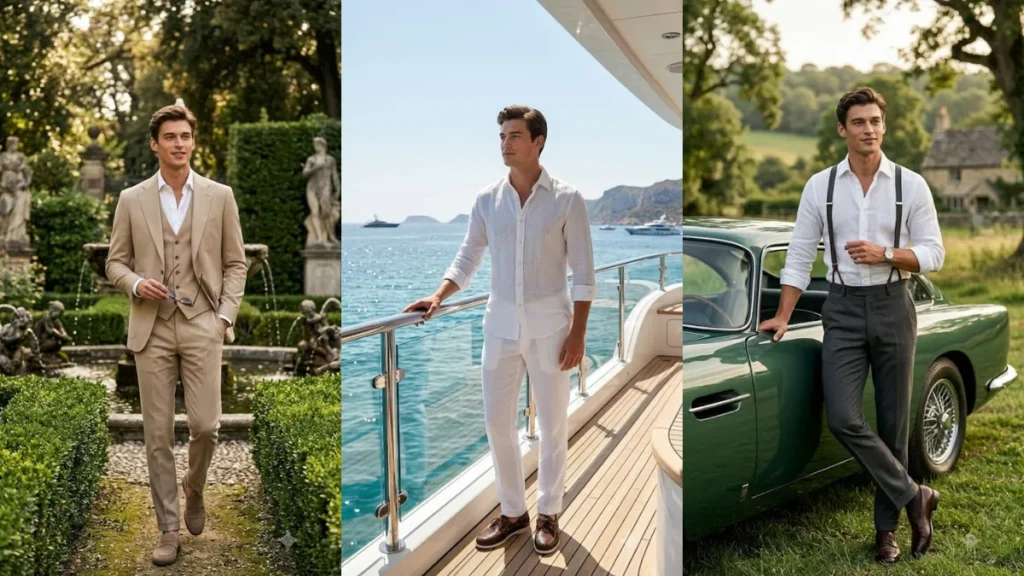 Old Money Men Fashion AI Prompts