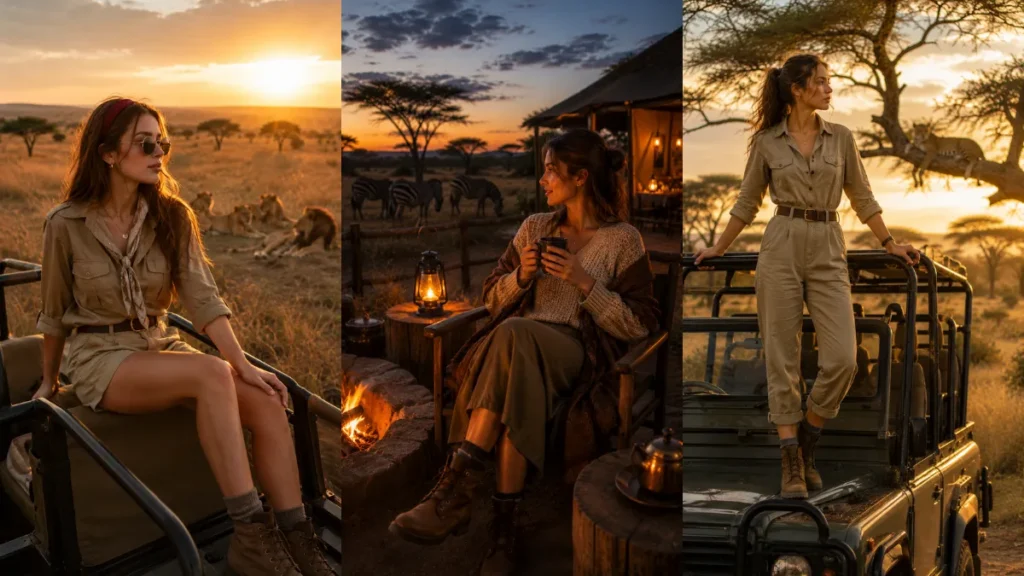 Realistic Safari Girl AI Prompts