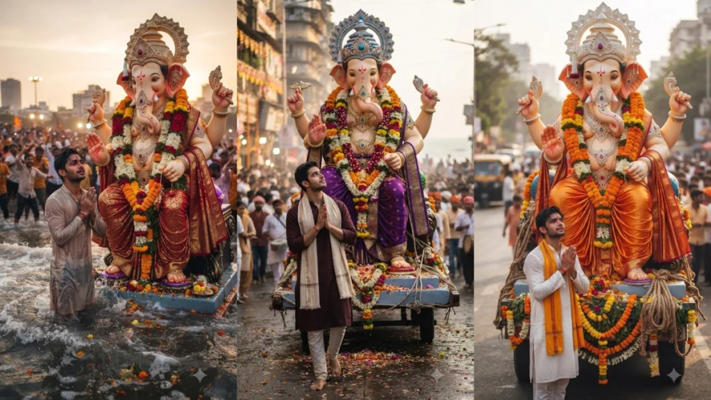 Ganpati Visarjan Man AI Photo Prompts