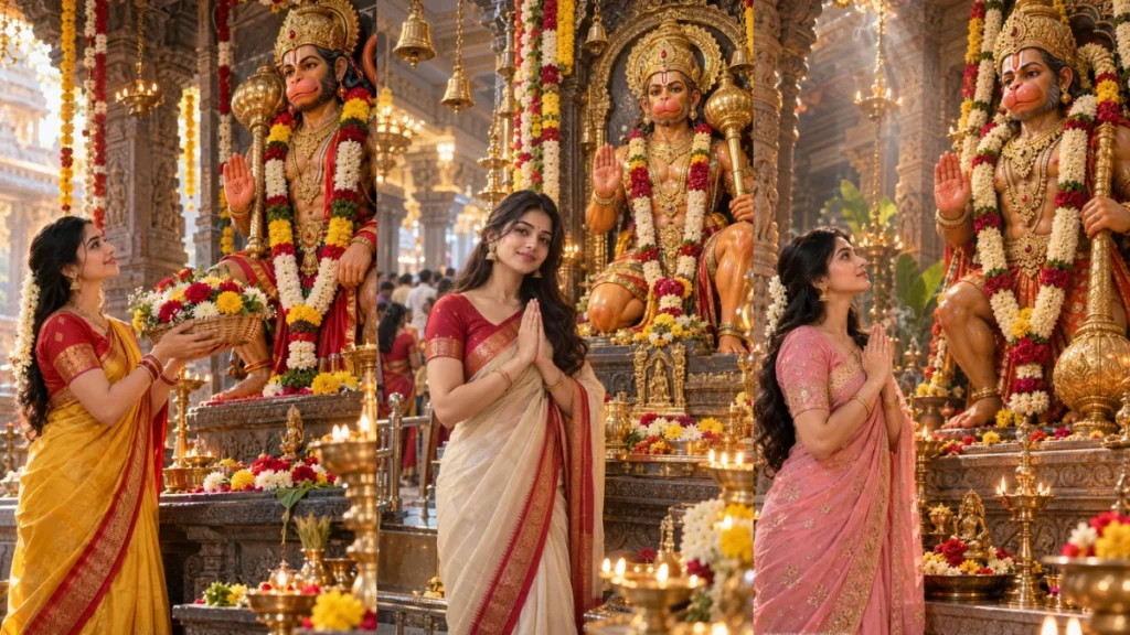 Girl With Hanuman AI Photo Prompts